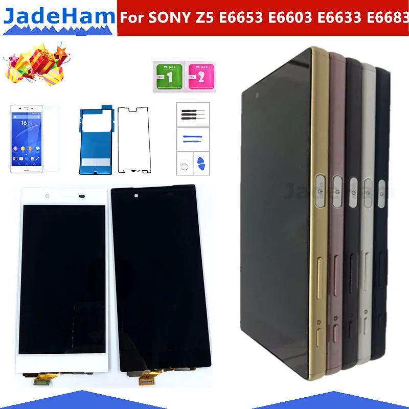 

Original 5.2" Display For SONY Xperia Z5 LCD Touch Screen with Frame For SONY Xperia Z5 Dual LCD Display E6653 E6603 E6633 E6683