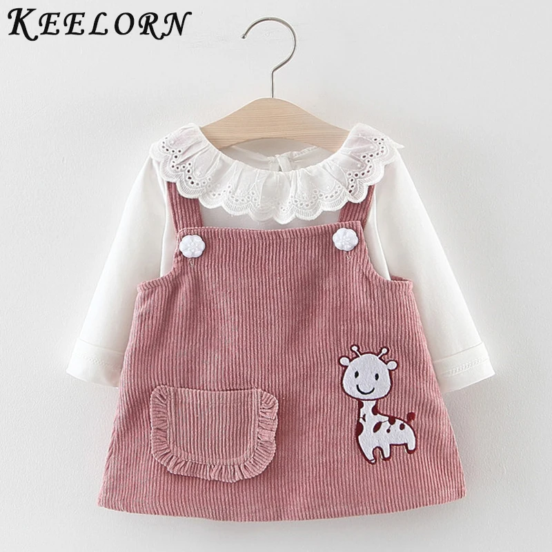 Keelorn Baby Girl Dress Long Sleeve Spring Winter Dress 1 Year Birthday Party Toddler Girls Kids Clothes Vestido Bebes Infantil