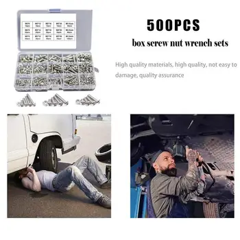 

500pcs/Lot M3 M4 M5 Stainless Steel 304 Hexagon Socket Kit Hex Assortment Set Nut Head Screw Bicycle Screws Bolt Cap Socket Z0C7