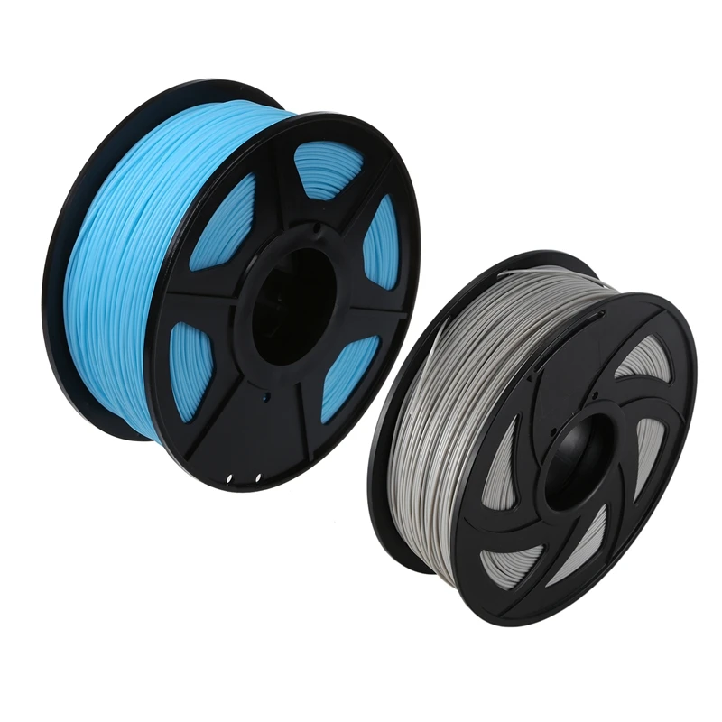 2 рулона 3D-принтеры нити Abs/Pla 1,75 мм/3,0 мм для 3D-принтеры 1 кг/2.2Lbs Pla 1,75 мм-голубой и серый