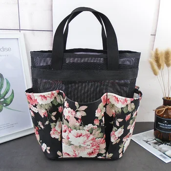 

Mesh Bath Basket Female Portable Hand-held Toiletries Storage Bag Foldable Bag Fitness Bath Pocket Swimming Bath Basket