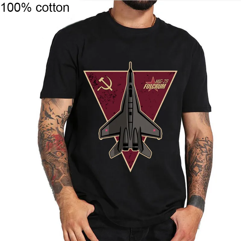 

CCCP Soviet Vostok T-Shirt 100% Premium Cotton Russia Gift Present military fighter t shirts cotton War airplanes tee shirt tops