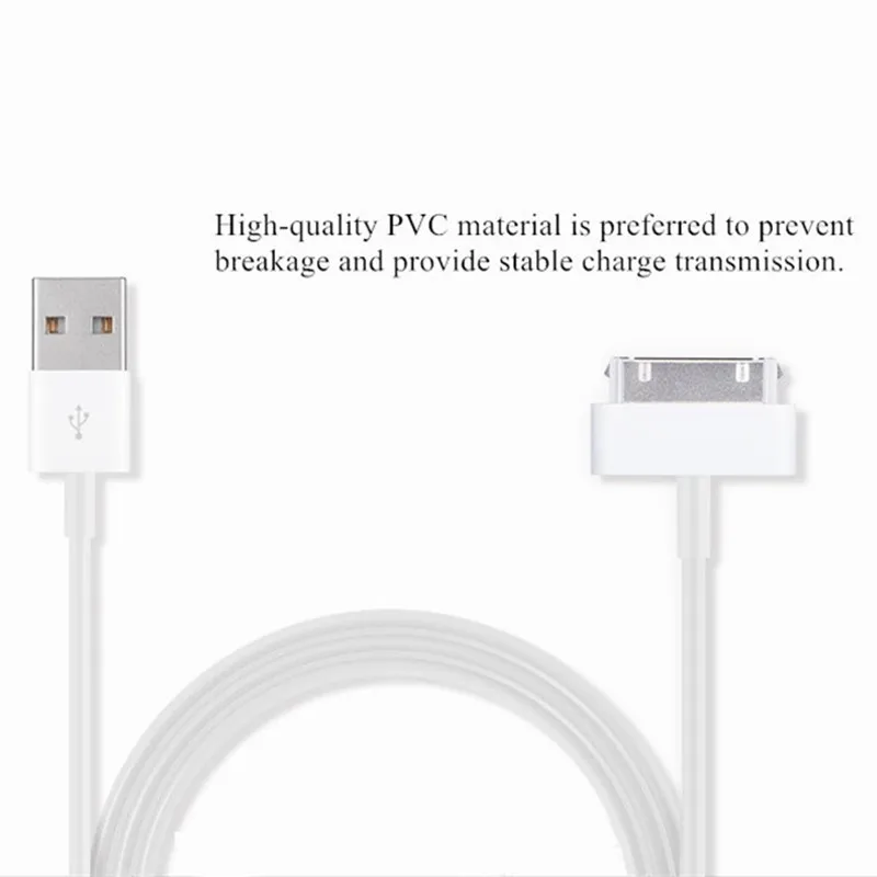 USB кабель для зарядного устройства для iPhone 4 4S iPod Nano ipad 2 3 iPhone 4 s 30 Pin 1 м кабель для зарядки кабель адаптер для зарядки