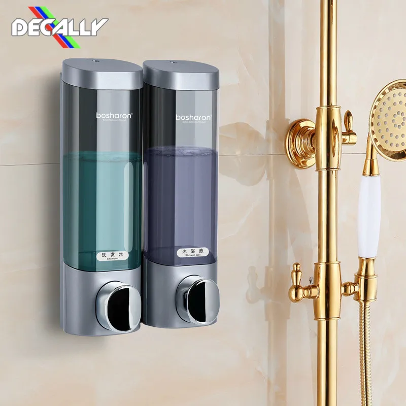 

Bathroom Liquid Soap Dispenser Wall Mounted for Plastic 300ml Shower Gel Detergent Shampoo Bottle Hotel Home Accessories