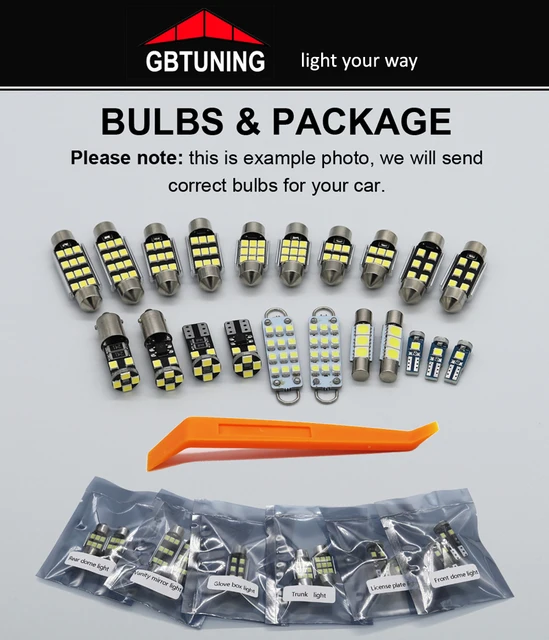 10-Piece LED Interior Light Kit For 1997-2004 Mitsubishi Montero Sport - White 6000K Bulbs