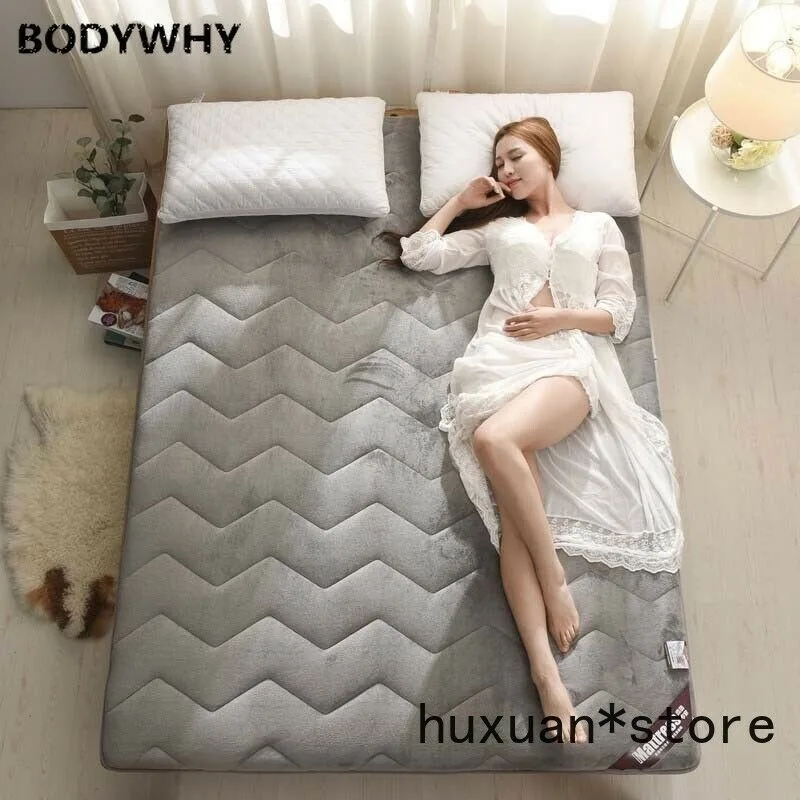 

Comfortable Warm Mattress Flannel Breathable Bed Mat Single Mattress Double Cotton Pad Soft Comfortable Bedding Home Furnishing