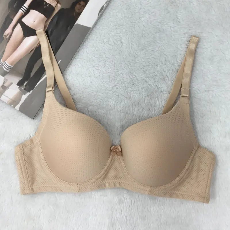 Womens Double Push Up Bra Sexy Underwire Bow Twist Padded Bralette Solid Sexy Adjust Lingerie Bras Smooth Gathered Intimates