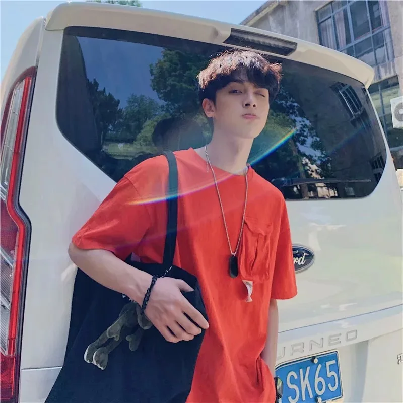 Short-sleeved Men's Loose T-shirt Simple Five-sleeved Jacket Short-sleeved Men's Loose T-shirt Simple Five-sleeved Jacket