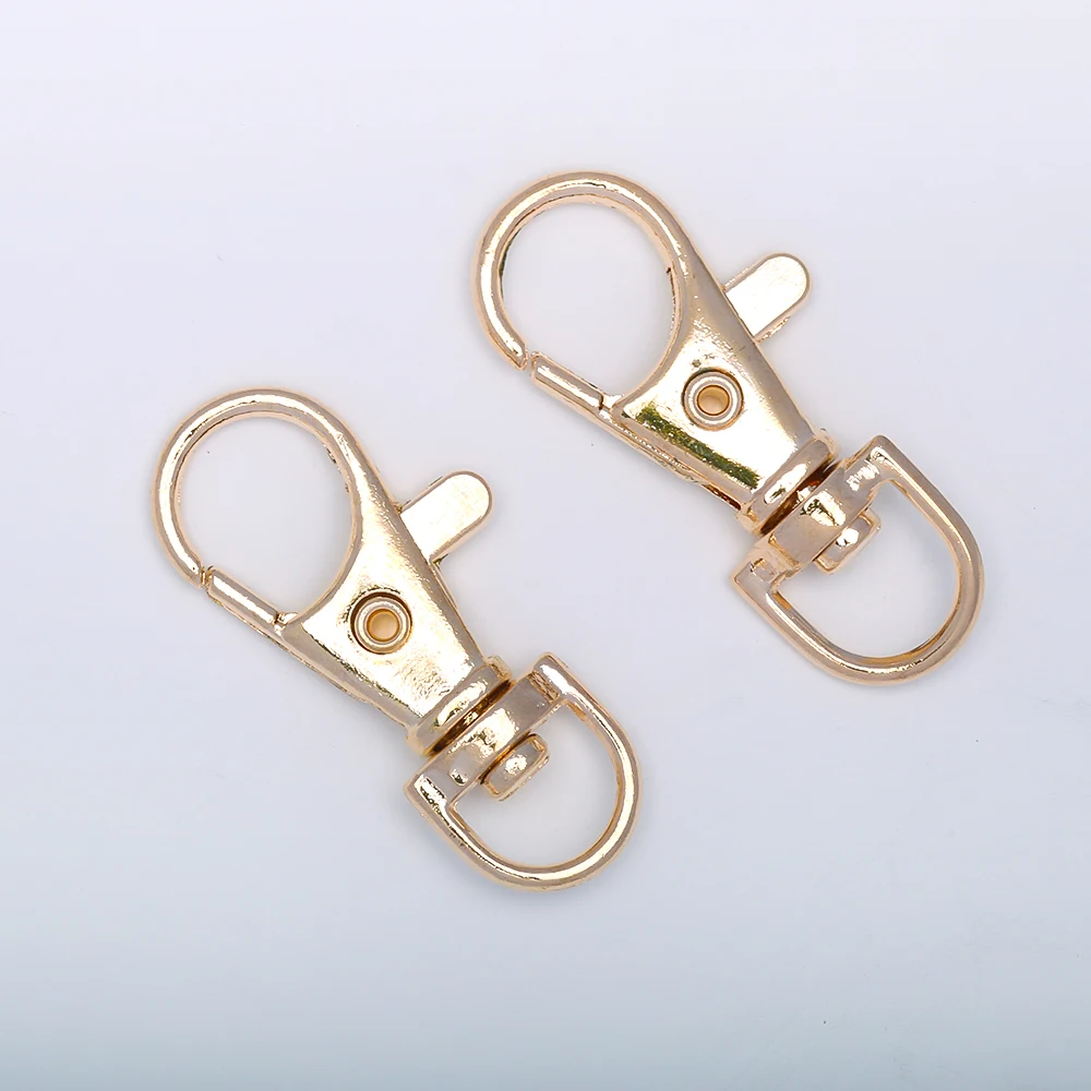 10 stücke Gold Farbe Split Key Ring Swivel Karabinerverschluss-stecker Für Tasche Gürtel Hund Ketten DIY Schmuck, Die Entdeckungen großhandel – Detail 4