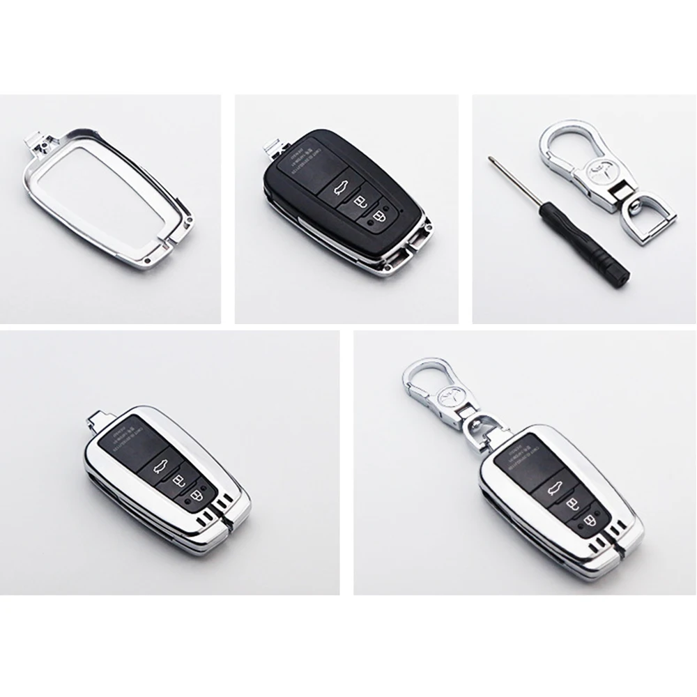 Износостойкий автомобильный чехол для ключей из цинкового сплава для Toyota RAV4