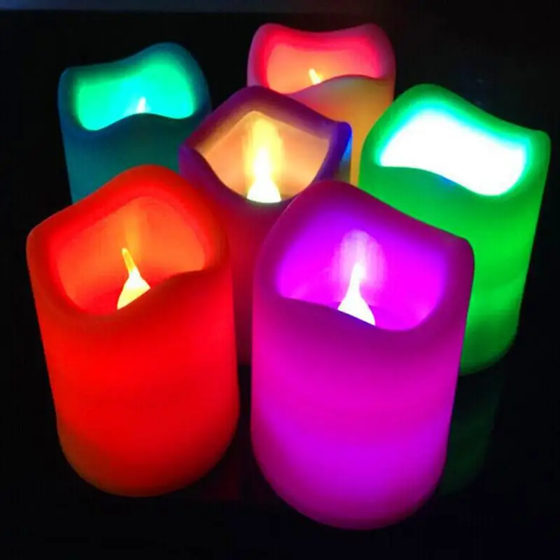 

24Pcs 7 Colors Change LED Electric Candle Light for Proposal Party