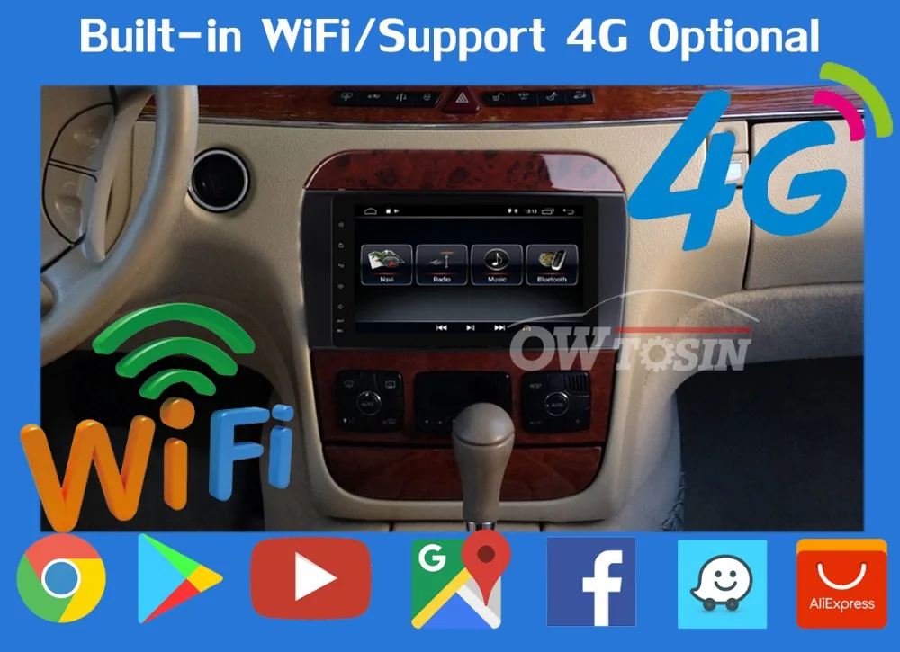 Clearance 8" Android 9.0 4G+64G Car Multimedia Player For Mercedes Benz S CL Class W220 W215 CL Class W215 CL600 CL55 Radio GPS Navigation 19