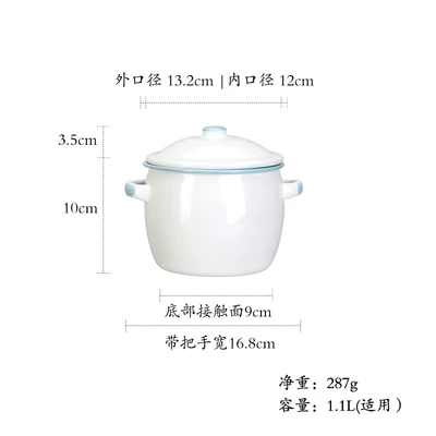 light green 13 см мини эмаль маленькая тушеная домашняя с крышкой водяная мультяшная чашка на пару яйцо тушеное Птичье гнездо вспененный, аквапалка чаша резервуар для хранения - Цвет: light green