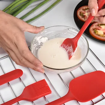 

6 PCS Silicone Cooking Tools Set Non-stick Spatula Shovel Oil Brush kitchen utensils Cooking tool utencilios de cozinha