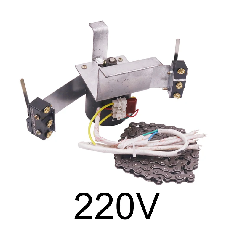 220V Новинка, 1 комплект, Серебряный Мотор 220 В с шестеренками, автоматическая система поворота яиц, длина цепи 100 см, инкубационные принадлежности для инкубаторов - Цвет: 220V