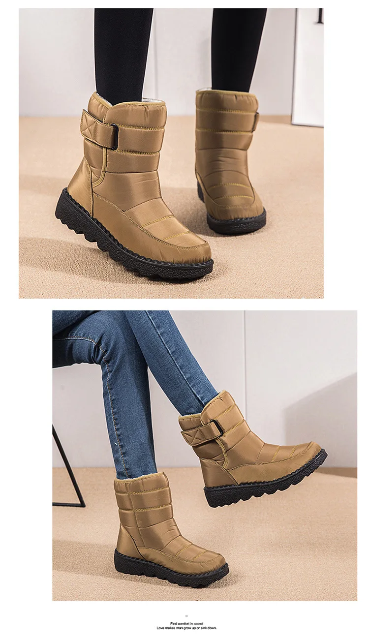 Winter Lady Ankle Boots Chunky Heel Lace- up Ladies Boots Women′ S  Waterproof Snow Boots Women′ S Shoes - China Lady Shoes and Lady Boots price