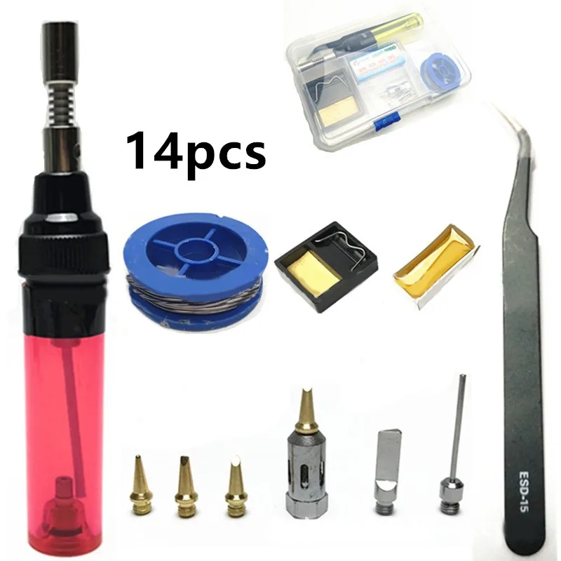 1300 Celsius Butane Gas Welding Soldering Irons Welding Pen Burner Blow Gas Soldering Iron Cordless Butane Tip Tool