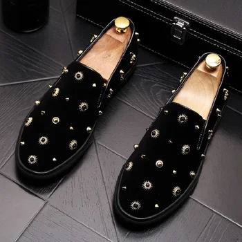 

New zapatos hombre mocassin homme scarpe uomo loafers men black leather shoes men