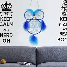 Dreamcatcher Hanging Ornaments Luminous Beads Birds Dream Catcher Handmade Feather Wall Decoration AIA99