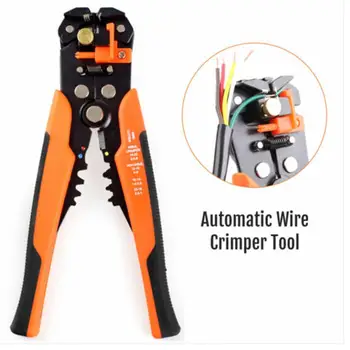 

Automatic Stripping Pliers Self-adjustable Cable Wire Crimper Stable Crimping Tool Ergonomically Designed Stripper Cutter
