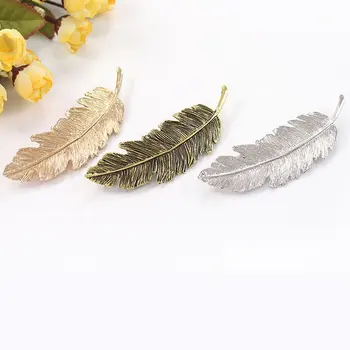 

Vintage Metal Leaf Feather Hair Clip Girls Hairpin Princess Hair Barrette Accessories Hairpins For Women Styling Tools