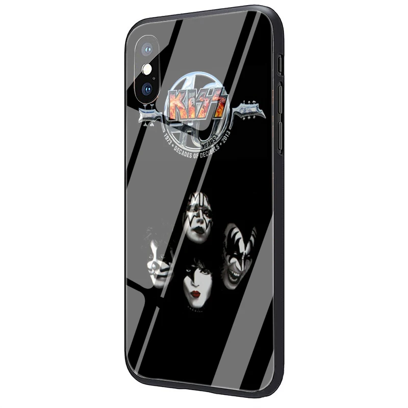 EWAU Kiss Band чехол из закаленного стекла для телефона для iphone 5 5s SE 6 6s 7 8 plus X XR XS 11 Pro Max - Цвет: G5