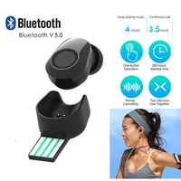 Mini Invisible Bluetooth douszny V5.1 bezprzewodowe słuchawki Stereo wbudowany mikrofon z USB magnetyczna stacja ładująca samochodowy zestaw słuchawkowy