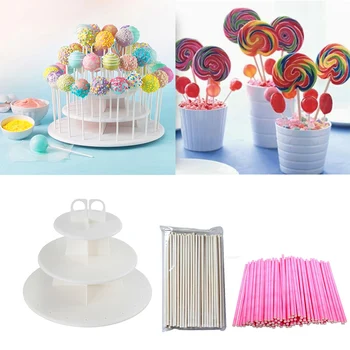 

1set Lolipop Cake Stand Lolipop display stand set white lolipop stick table dessert decor for baby shower wedding birthday decor