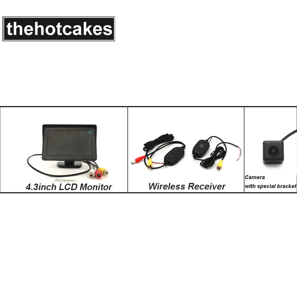 Thehotcakes Ночное видение Беспроводной заднего хода автомобиля парковочная камера заднего вида Камера для Toyota Auris 1 E150 2006~ 2012 - Название цвета: 4.3inch Monitor 1