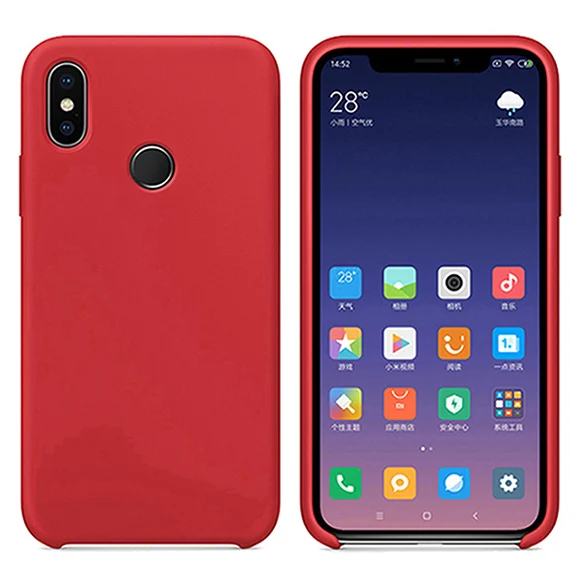 Официальный жидкий силиконовый чехол для Xiao mi Red mi Note 7 K20 5 6 Pro 5 Plus 4X 6A S2 Официальный чехол для mi 9 8 SE 8 Lite 9T A2 Capa - Цвет: Red