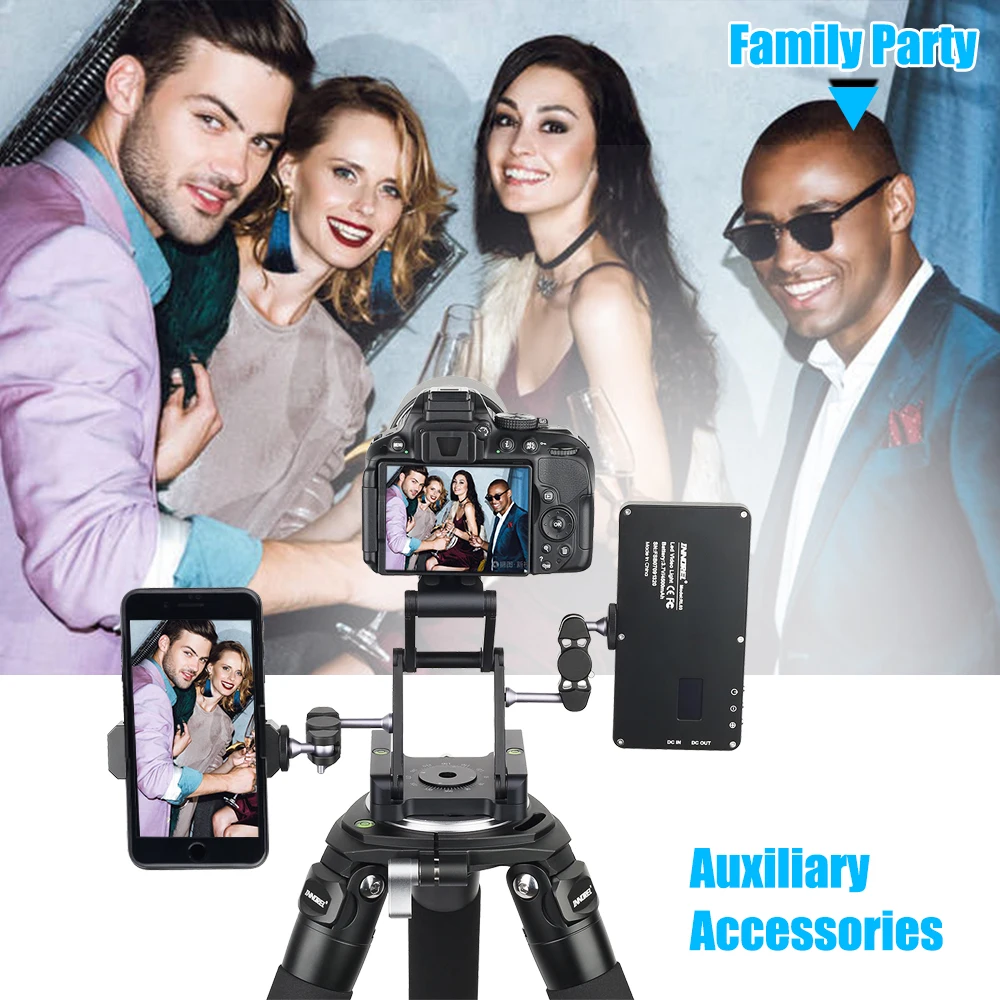 INNOREL MH5 foldable tripod head Z-shaped quick release plate can be rotated Vertical tilt Photogra