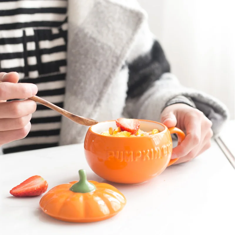 tazas de ceramica creativas ins чашка с изображение тыквы canecas divertidas молочная Кружка Кофейные чашки и кружки забавные caneca пасторальный завтрак