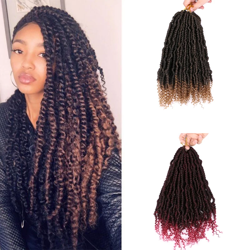 

Pre Twist Crochet Braid Ombre Passion Spring Twist Braiding Hair Extensions Synthetic Pre Loop Crochet Hair Braids Msglamor