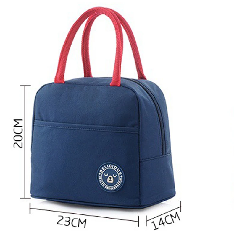 Сумка для ланча термоизолированные Ланч боксы однотонные сумки тоуты