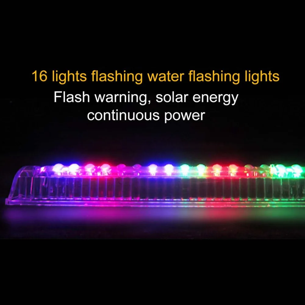 

Car styling Multifunctional Waterproof Colorful 16 LEDs Light Car Warning Safety Light Solar Powered Light Suction Installation