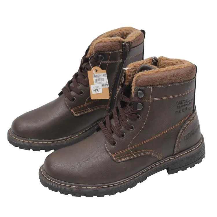 Zapatos; уличные водонепроницаемые походные треккинговые ботинки; мужские кожаные походные ботинки для охоты с шерстяными стельками; рабочие ботинки magnum - Цвет: Коричневый