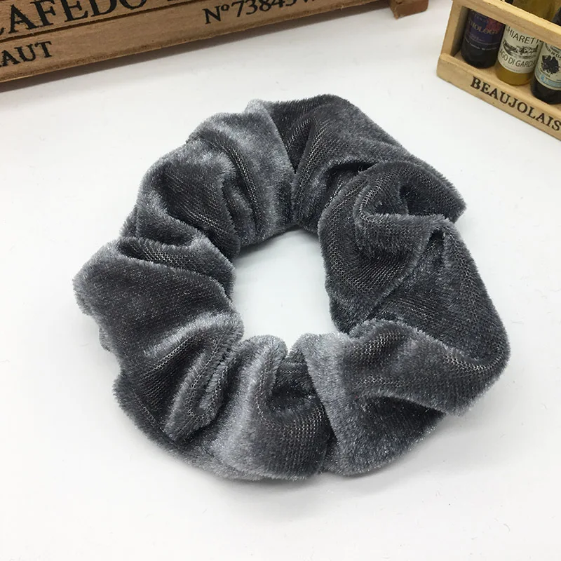 50pcs-бархатное кольцо для волос Золотое бархатное женское модное кольцо для волос большое кольцо для кишки