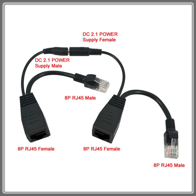 Новый кабель адаптер POE RJ45 инжектор Сплиттер Комплект экранированная лента