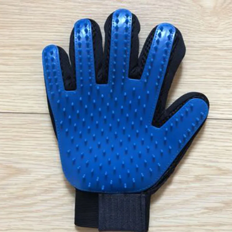 Blue right hand Щетка для животных, перчатки для кошек, щетка для чистки пальцев, силиконовые перчатки для кошек, собак, домашних животных, перчатки для удаления волос, перчатки для кошек, Красивые перчатки для домашних животных - Цвет: Blue right hand