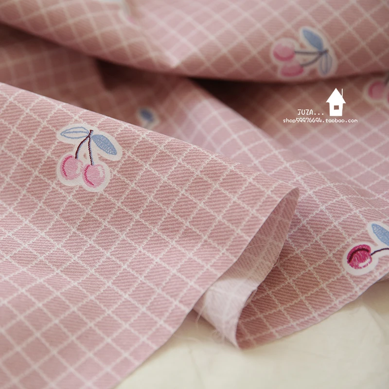 235x50 см твиловая, хлопковая ткань, розовая латтическая вишня, изготовление постельных принадлежностей, одежда, украшение, домашняя ткань 320 г/м