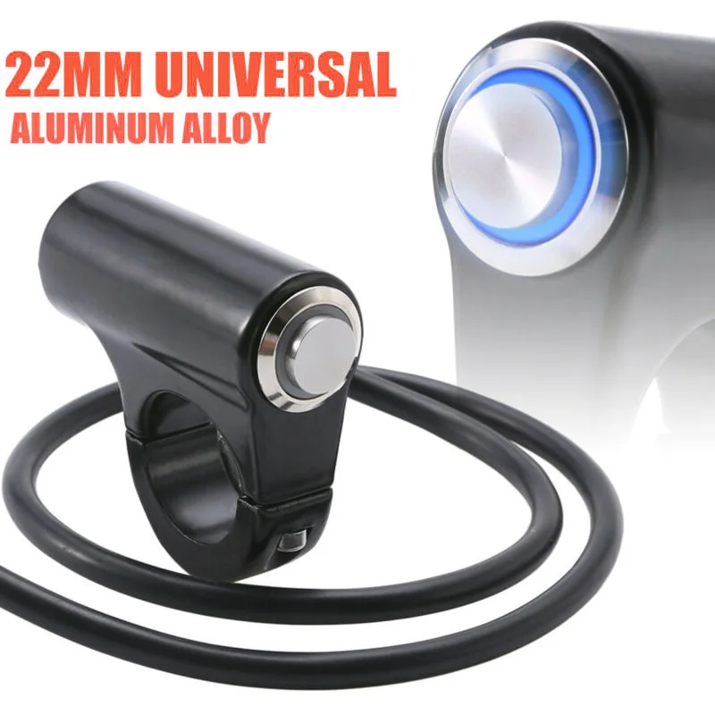 

Motorcycle Handlebar Switch Indicator light Self-locking Aluminum Alloy