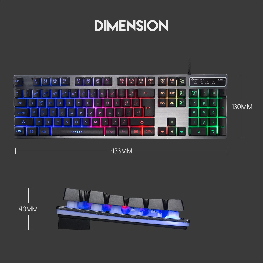 Профессиональная игровая клавиатура FANTECH K613L с 25 кнопками без конфликтов 104