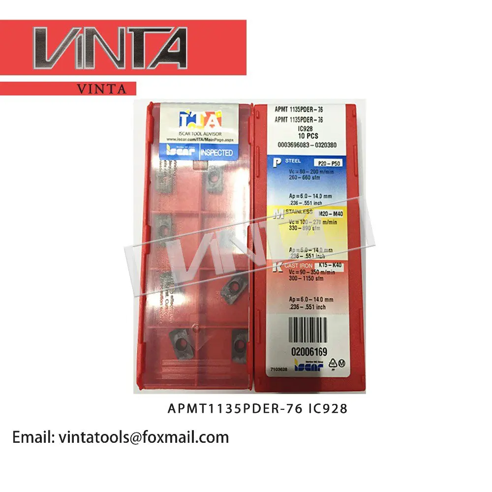 

high quality 10pcs/lot APMT1135PDER-76 IC928 cnc carbide milling inserts cutting blade tools