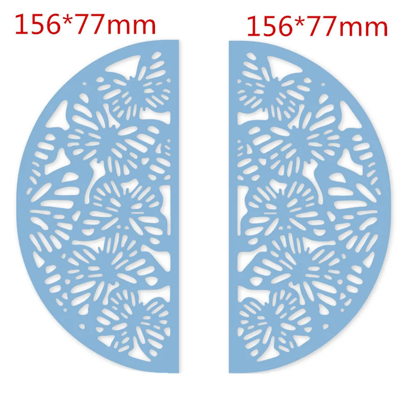 Ufurty штампы Половина Бабочка границы металлические режущие штампы для скрапбукинга открытки для создания альбома тиснение ремесла