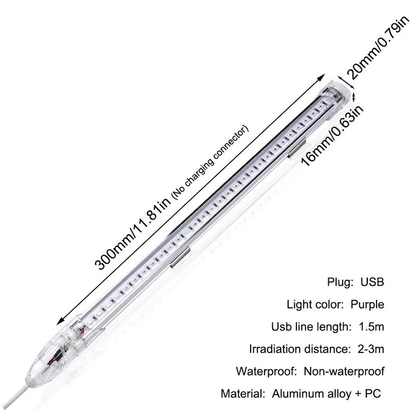 DC5V USB 9 Вт 2835SMD 395-495NM УФ подсветка Linkable 30 светодиодный светильник с жесткой полоской с переключателем для вечерние DJ