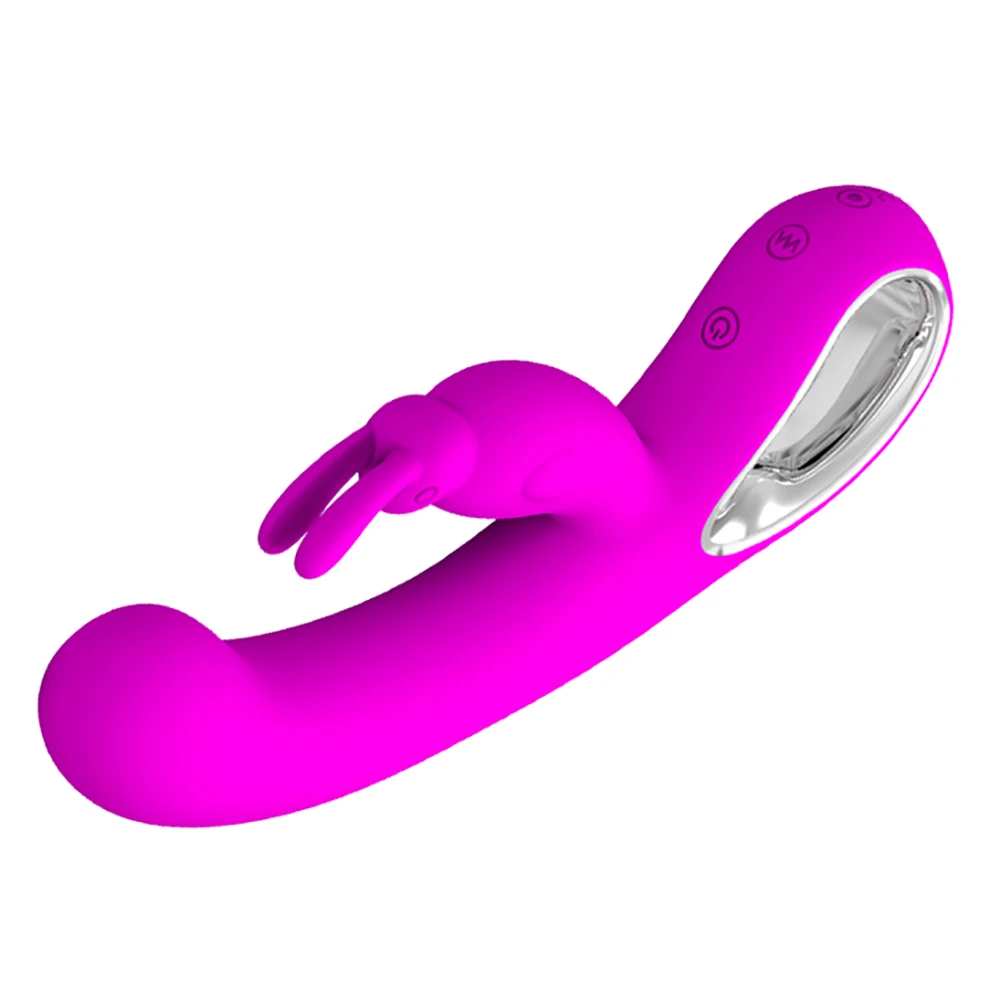 PRETTY LOVE Rabbit Vibrator G Spot Vibrator Dildo Silicone Waterproof Vagina Clitoris Stimulator Sex Toys For Women Sex Products