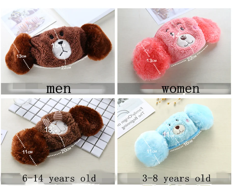 2Pieces/Lot Lovers Men Women Children Cartoon Warm Ears Half Face Mask Winter Accessories Windproof Outdoor Masks