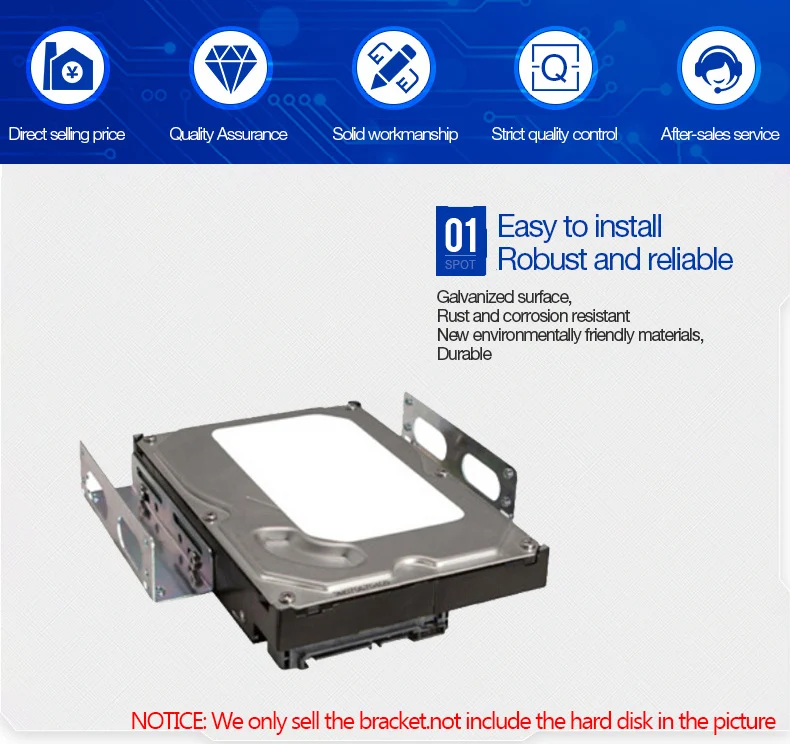 UTHAI G23 2,5 дюйма 3,5 дюйма HDD кронштейн флоппи адаптер жесткий диск Caddy bay для SSD M.2 HDD держатель оцинкованный