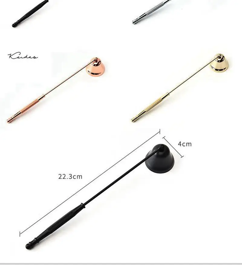 Brand New Luxury Gold Stainless Steel Household Candle Accessory  Kit Candle Extinguisher Candle Snuffer