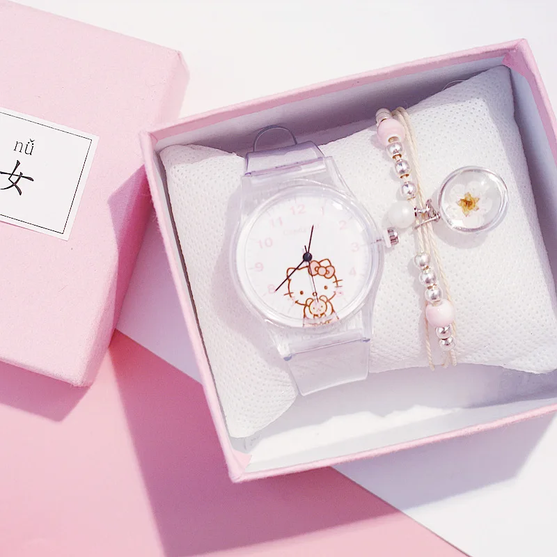 Милые детские часы с рисунком принцессы, детские часы для девочек, прозрачный пластиковый ремень, кварцевые наручные часы, montre enfant fille